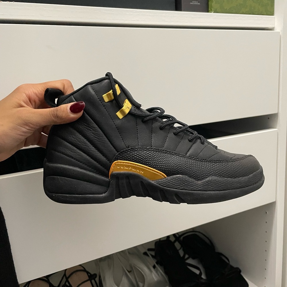 Jordan Black and Gold Sneakers